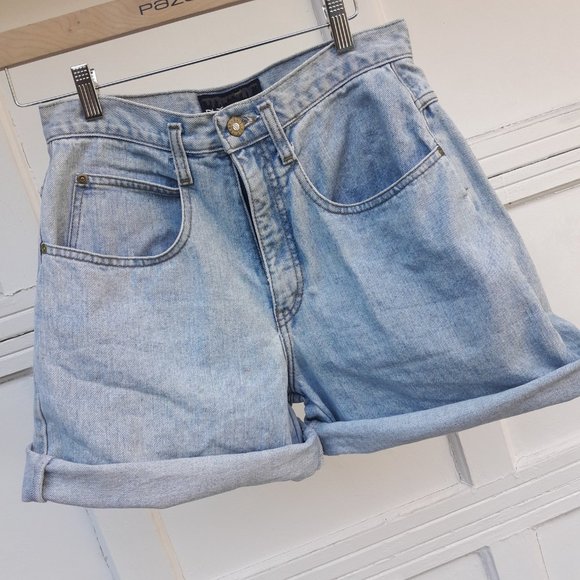 Vintage High Waisted Jean Shorts Slouch Curvy Retro 1980s VTG 90s Size 30W - Picture 11 of 16